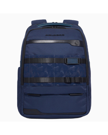 Piquadro Leather & Fabric Backpack 14" | Official Store